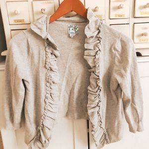 Anthropologie Tabitha gray bolero shrug size S